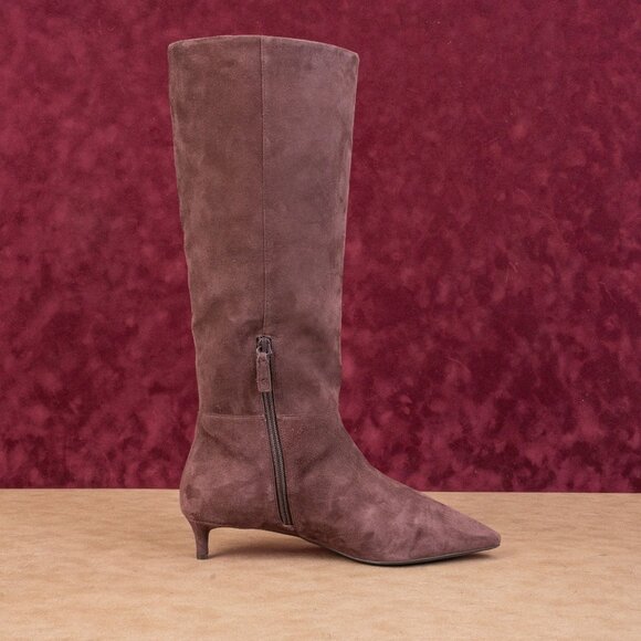 Cole Haan Women Go to Janece Plum Suede GrandOS Zip Pointy Knee Boots sz 10 - Picture 9 of 9